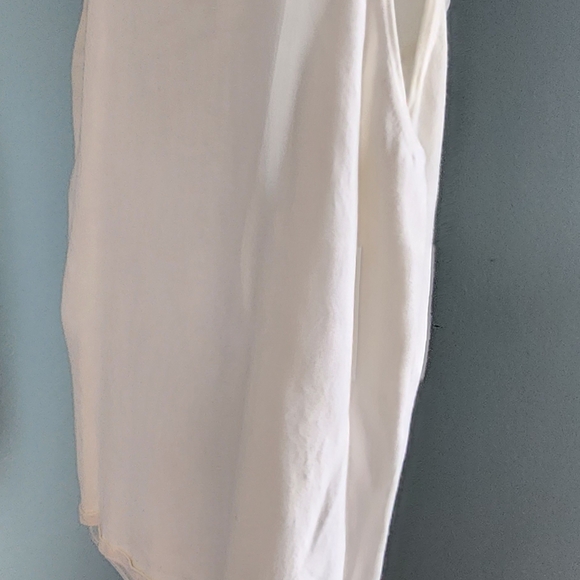 Ruby Red Woman Cream Beaded Floral Women's Sleeveless Top - Picture 8 of 16